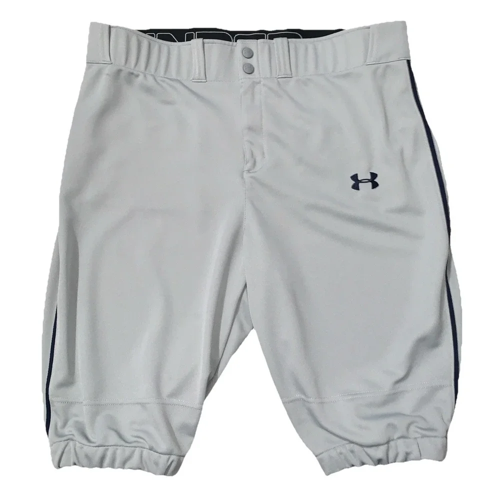 Under Armour Baseball Pants Men's XL Loose Grey Knicker‎ Piped Gameday Athletic